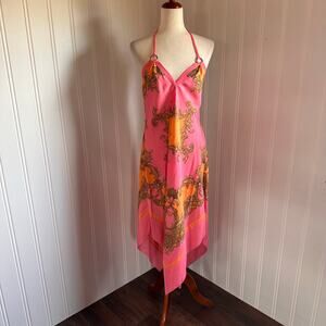 Vintage Y2K Pink Fairy Halter Dress M